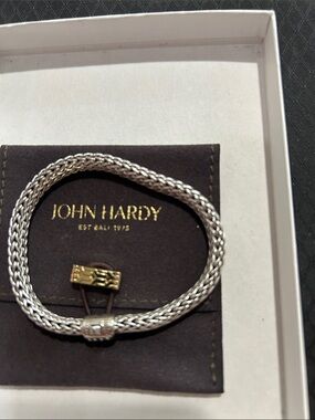 John Hardy Silver Braided Chain Bracelet